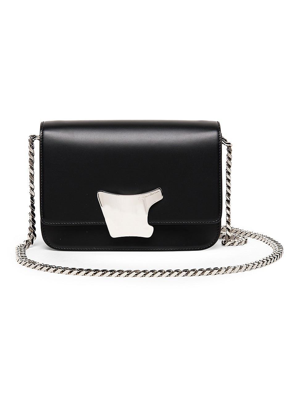 Womens Buckle-Detailed Leather Crossbody Bag product image