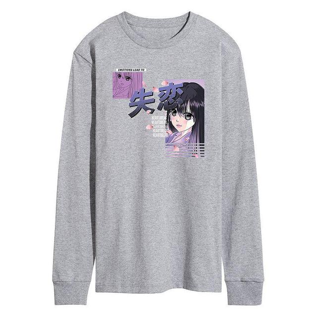 Mens Anime Heartbreak Long Sleeve Tee Product Image