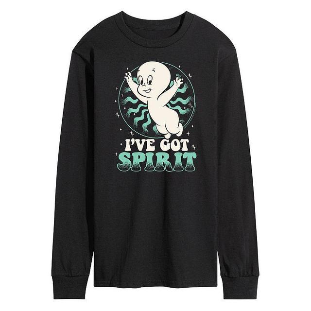 Mens Casper Ive Got Spirit Long Sleeve Tee Black Product Image