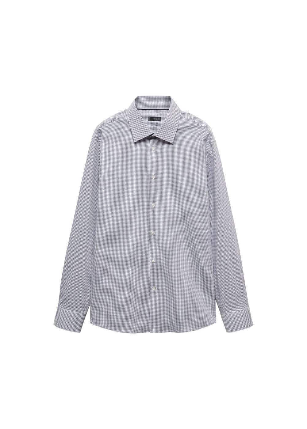 MANGO MAN - Micro stretch fabric shirt grey - XL - Men Product Image