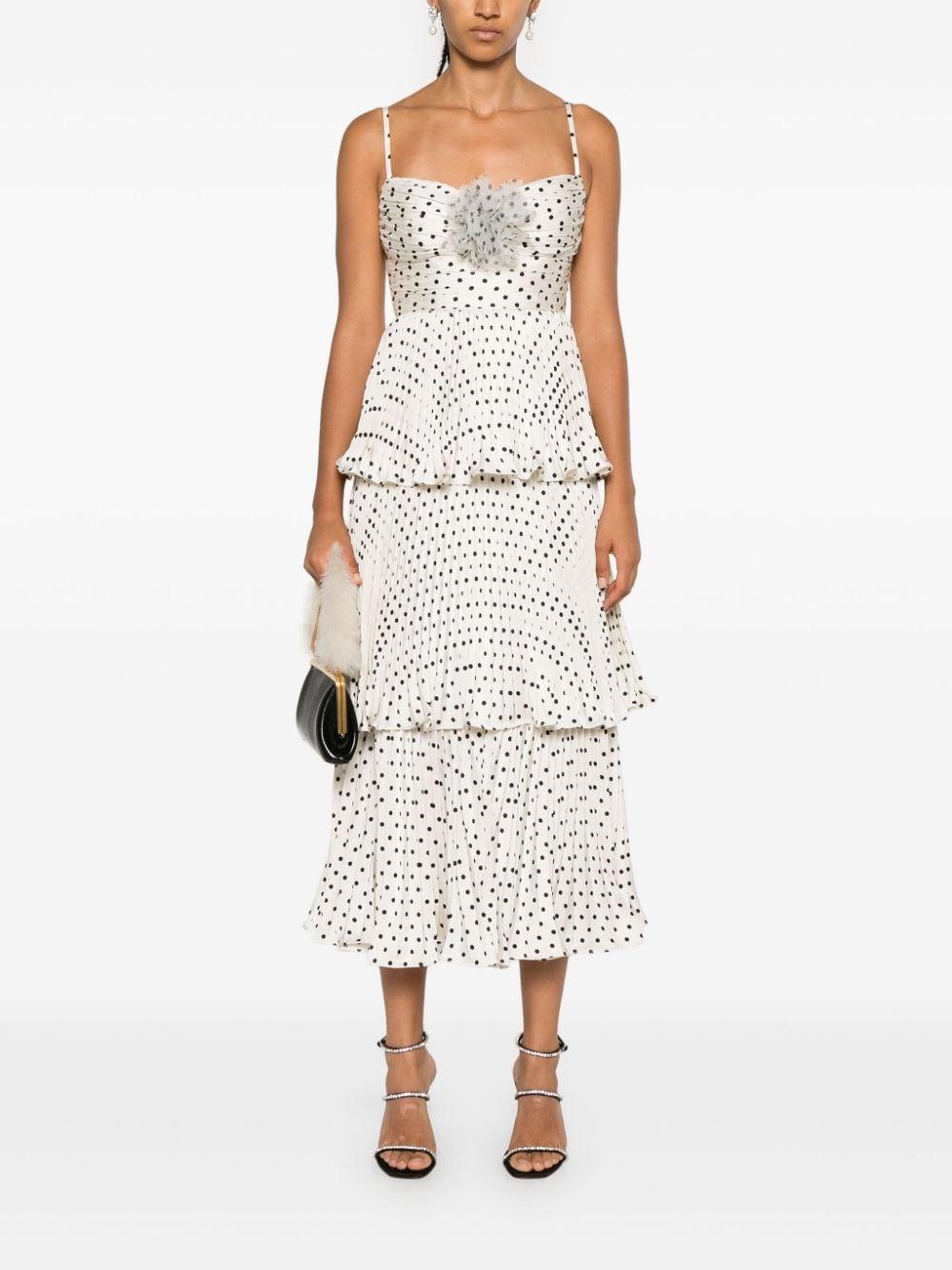 Tiered Broderie Anglaise Cotton-voile Midi Dress In White Product Image