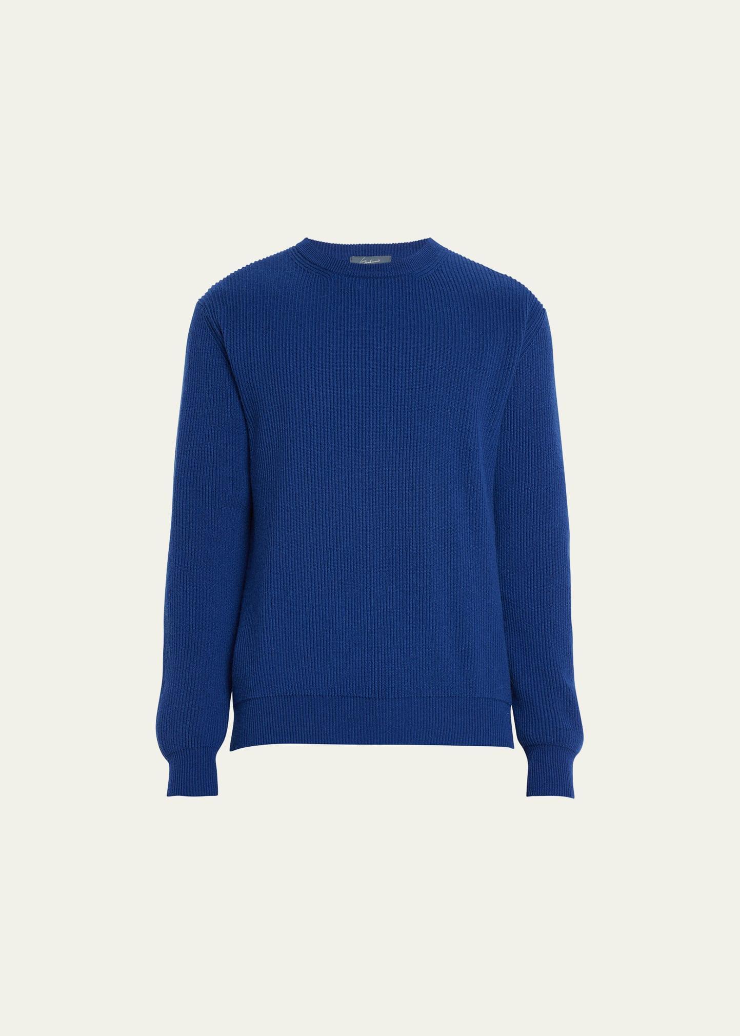 Mens Cashmere Ribbed Crewneck Product Image