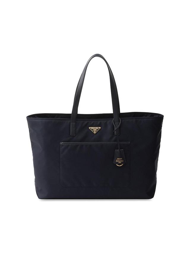 Womens Re-Edition 1978 Large Re-Nylon and Saffiano Leather Tote Bag Product Image