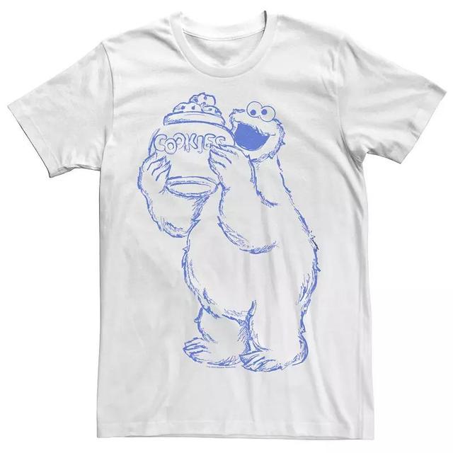 Big & Tall Sesame Street Cookie Monster Jar Tee, Mens Product Image