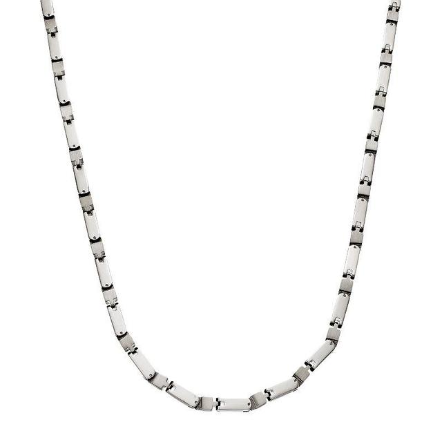 Stainless Steel Box Chain Necklace - Men, Mens Grey Product Image