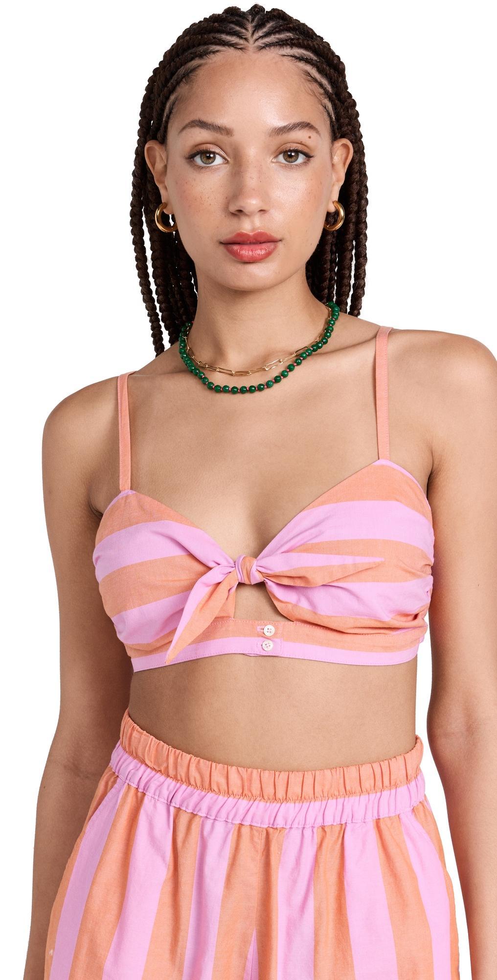 Womens Gigi Stripe Bra Top Product Image