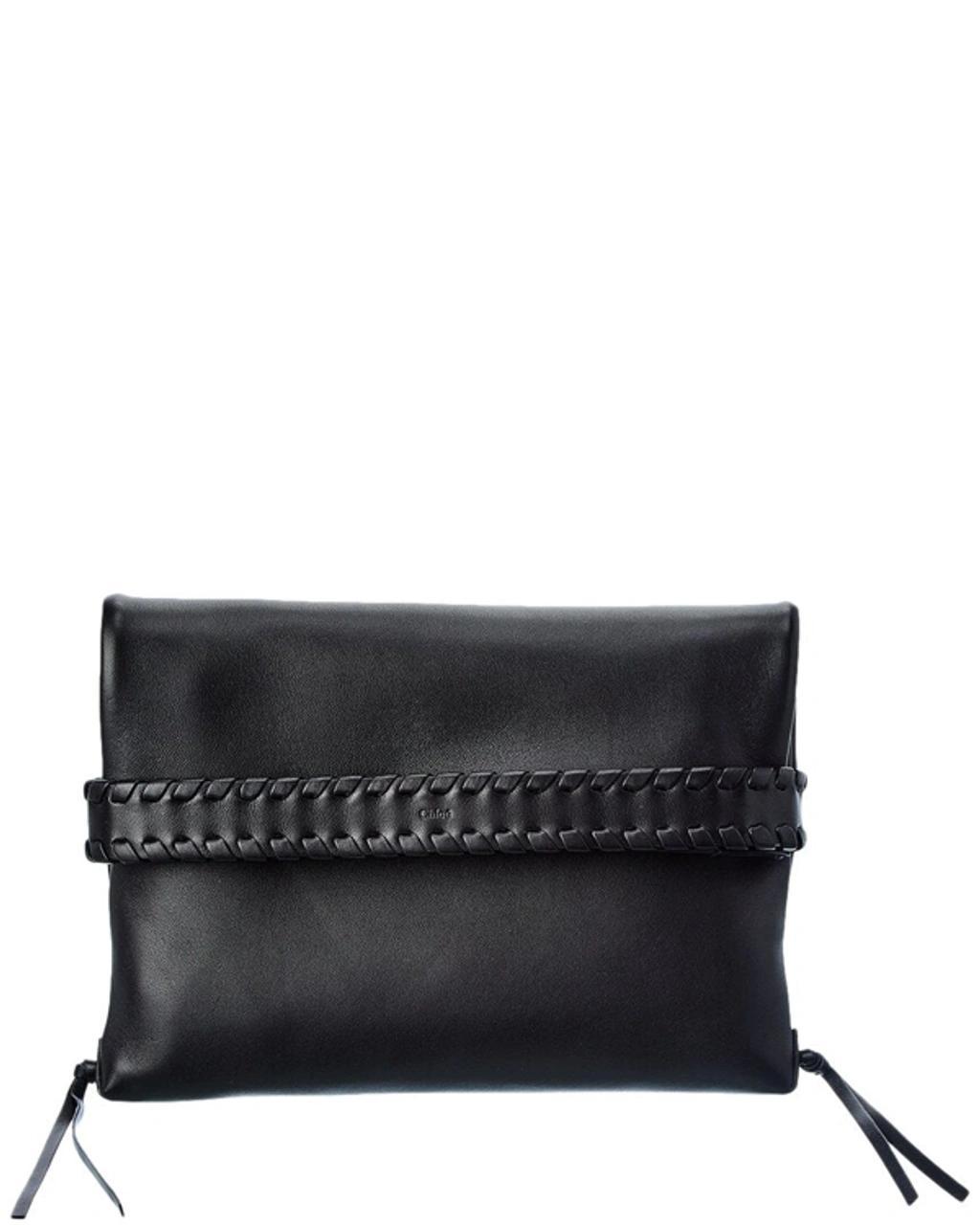 Mony Leather Clutch In Black product image