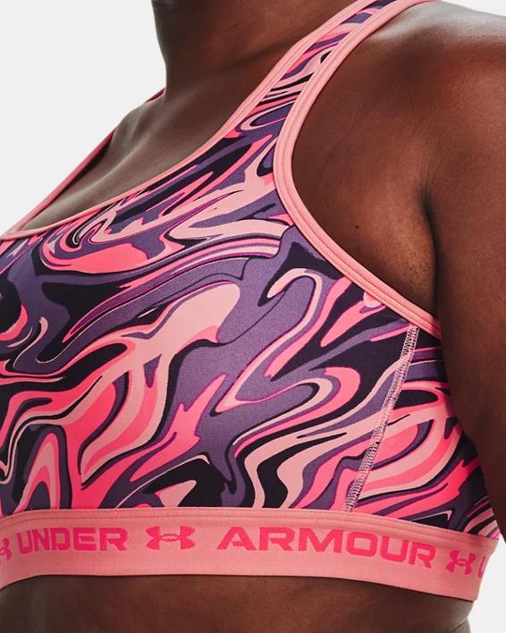 Women's Armour® Mid Crossback Print Sports Bra Product Image