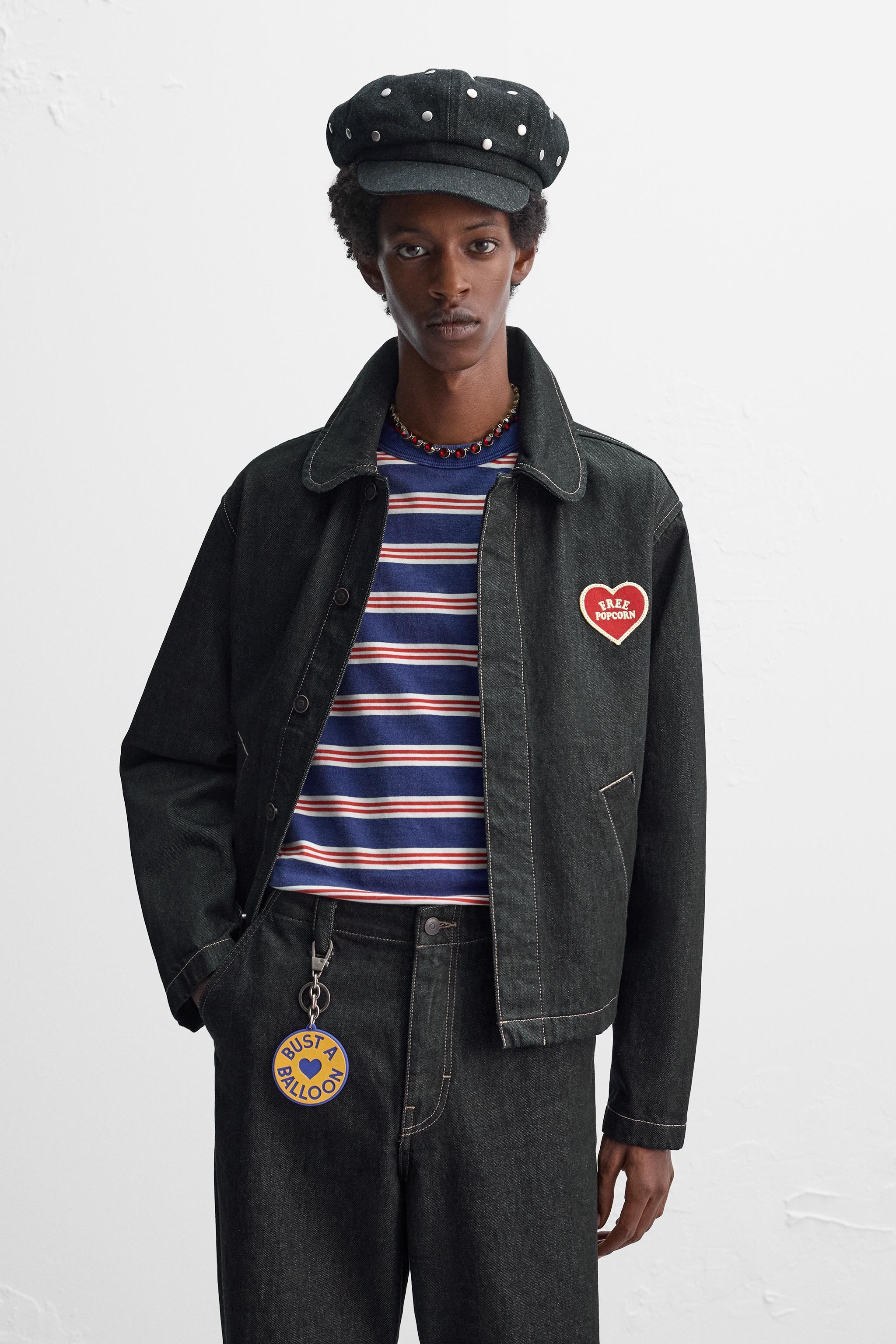 CROPPED FIT DENIM JACKET X HARRY LAMBERT Product Image