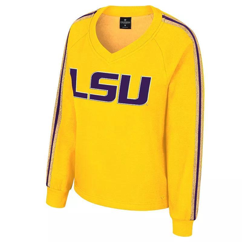 Womens LSU Tigers Gliding Here Fleece Sweatshirt Product Image