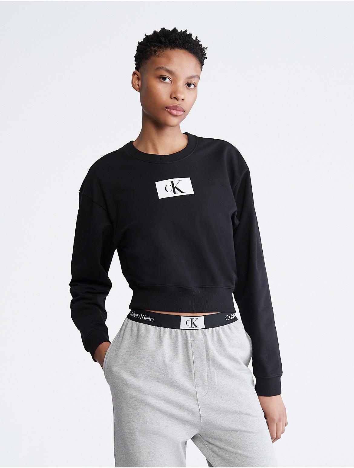 Calvin Klein Womens Calvin Klein 1996 Lounge Sweatshirt - Black - S Product Image