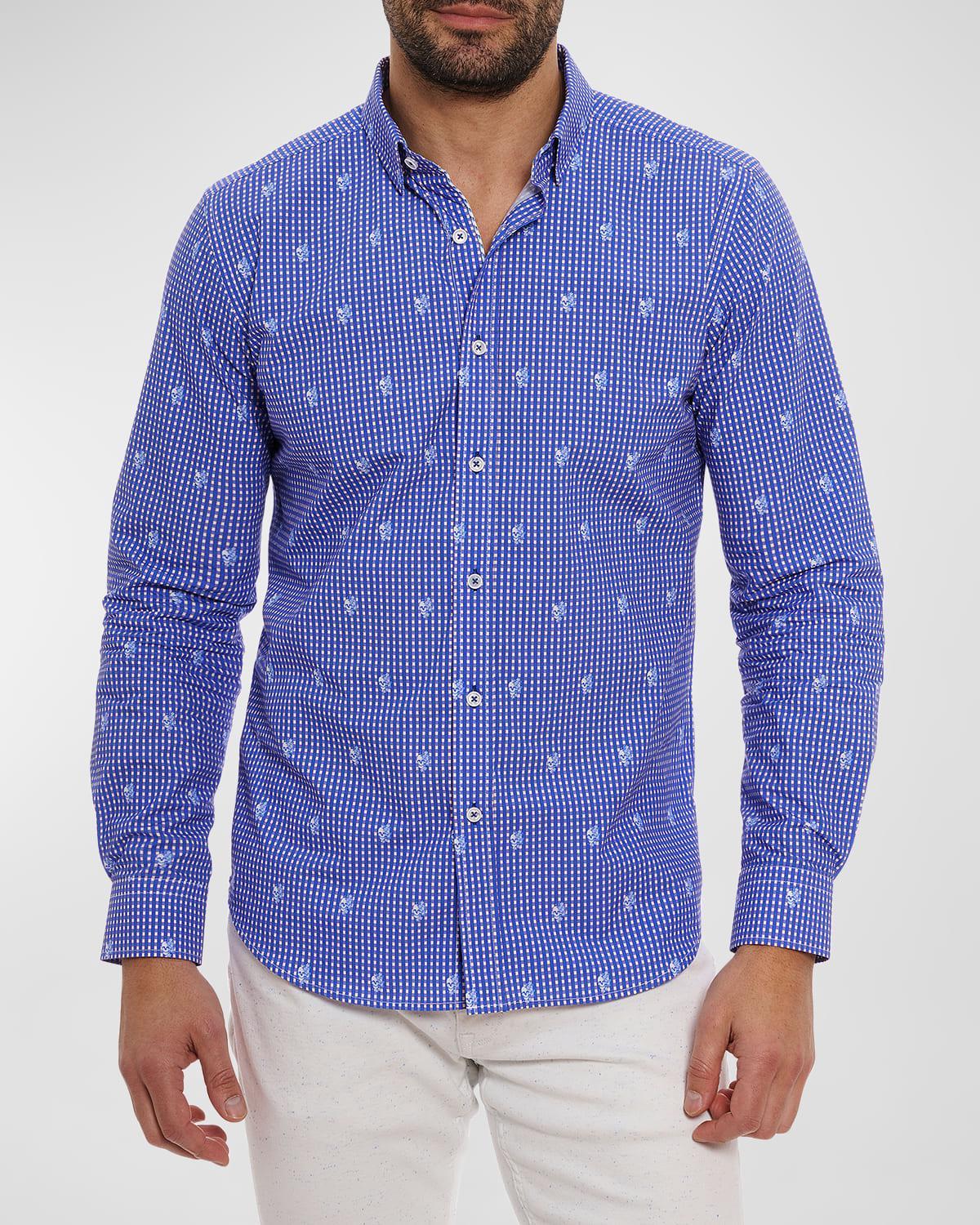 Men's Bryson Check Skulls Sport Shirt Product Image