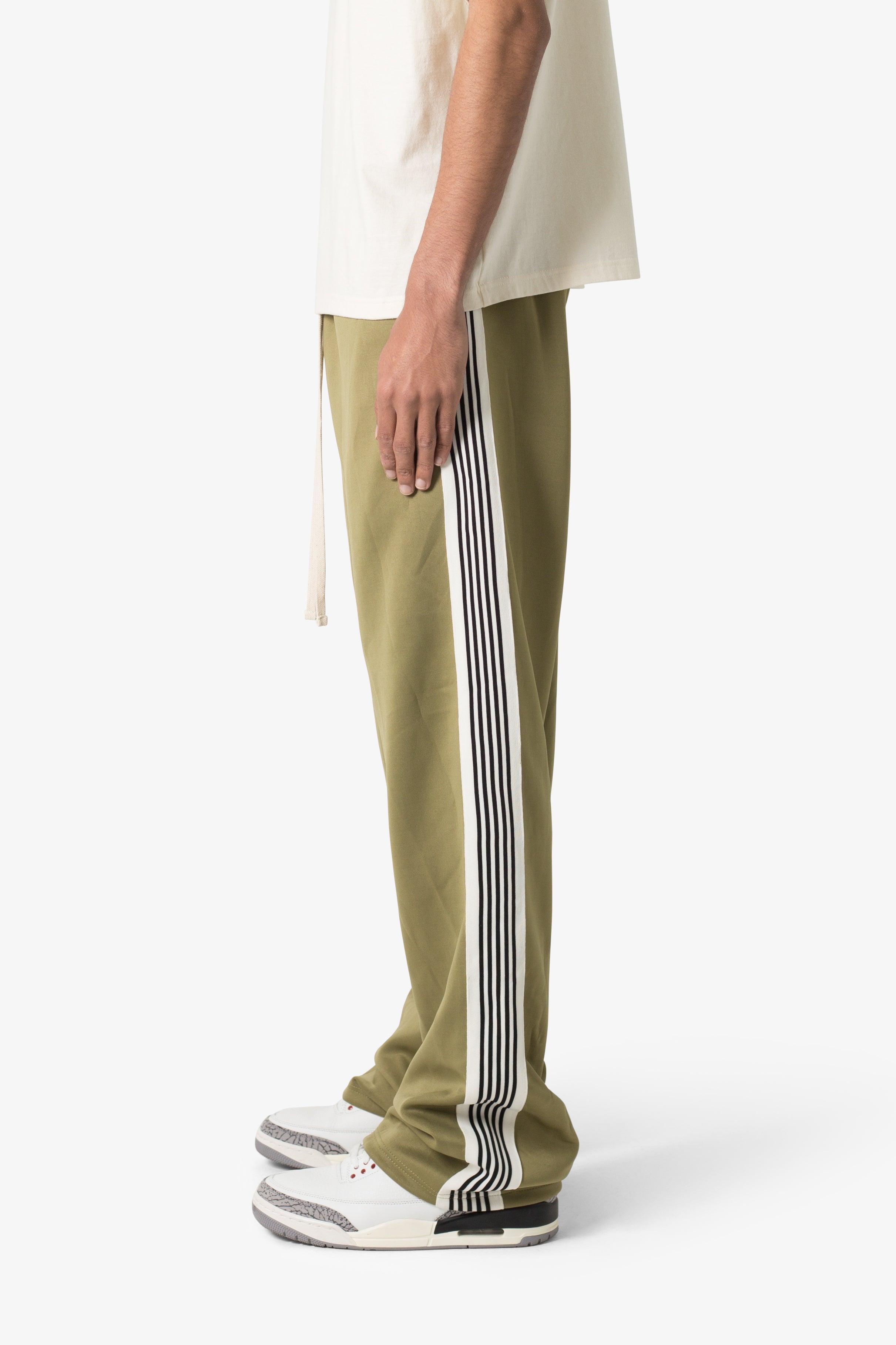 Tricot Side Stripe Pants - Olive Product Image