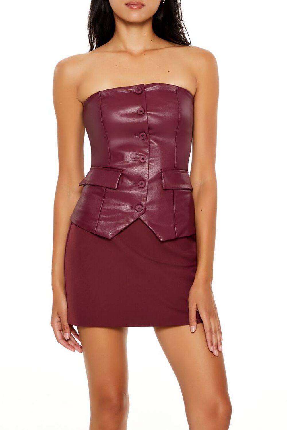 Faux Leather Tube Top | Forever 21 Product Image