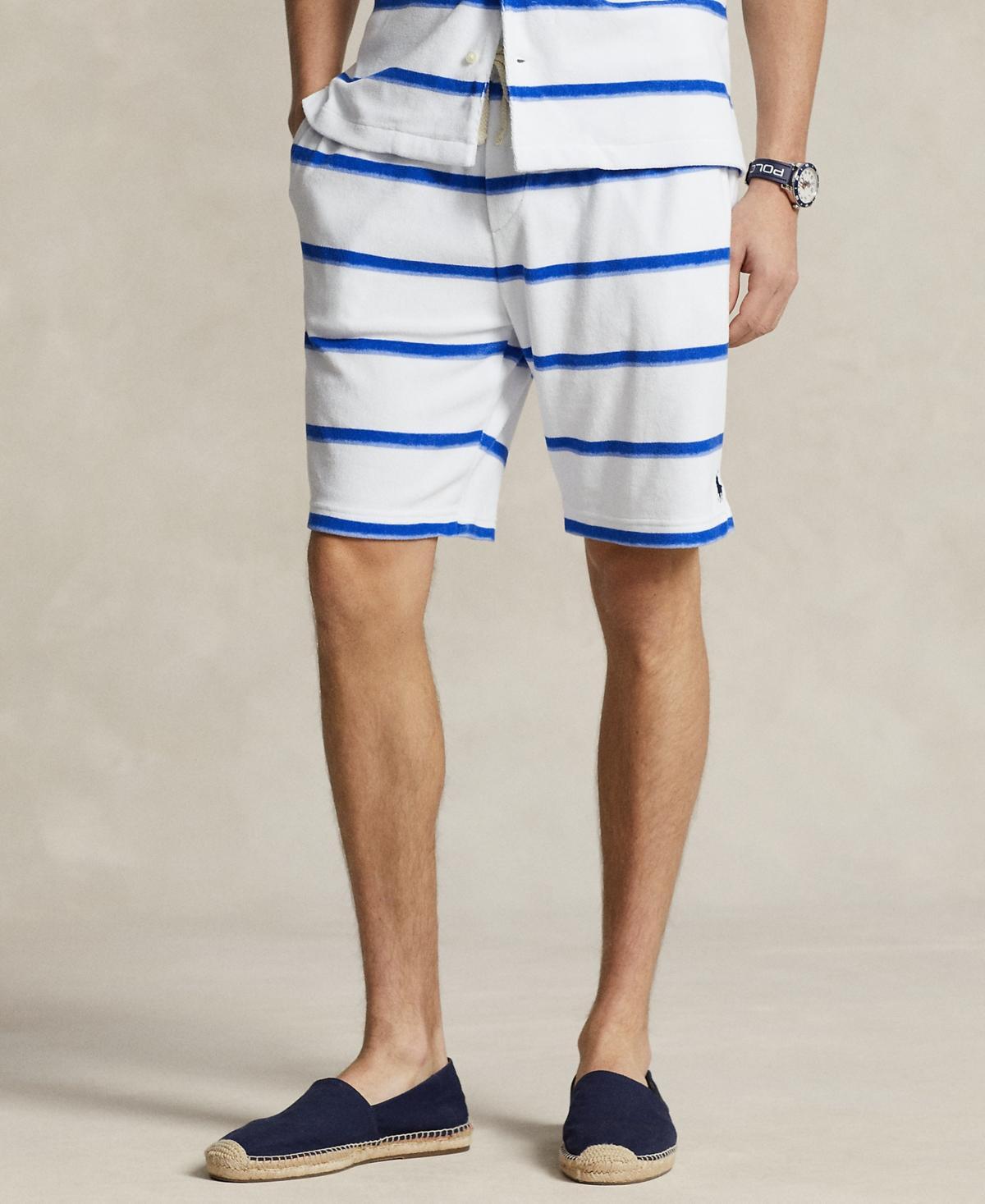 Striped Terry 7.5 Drawstring Short In Ombre Painted Stripes Blue Product Image