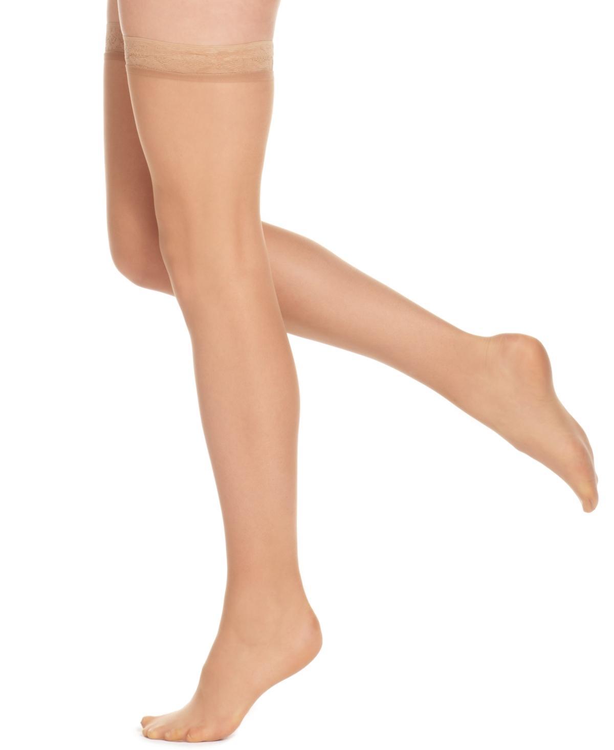 Hanes Silk Reflections Silky Sheer Sandalfoot Thigh Highs Product Image