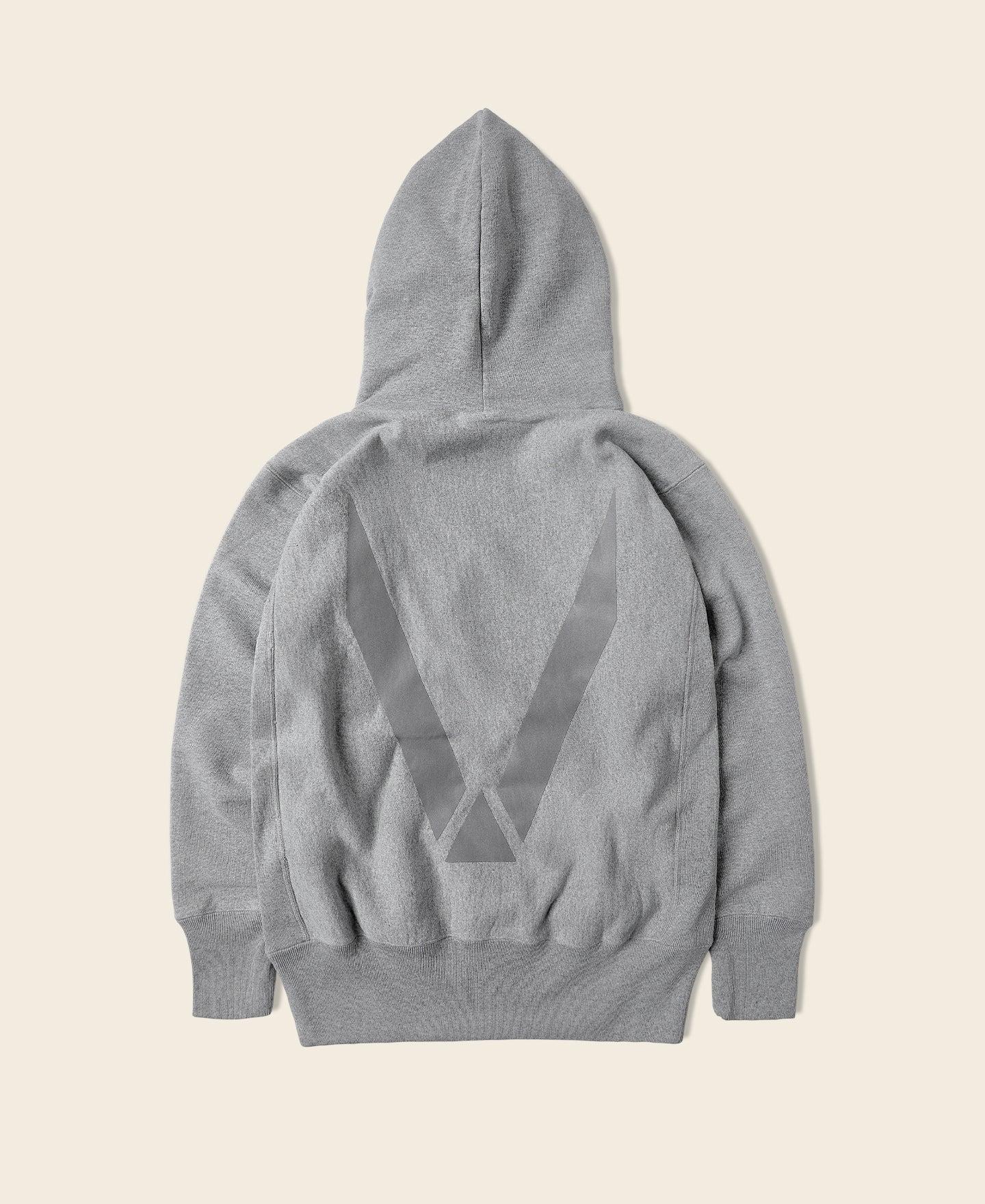 1970s USAFA 18 oz Reverse Weave Hoodie - Gray Product Image