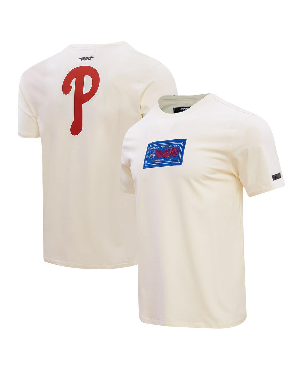 Pro Standard Mens Cream Philadelphia Phillies Club Member Badge T-Shirt Product Image