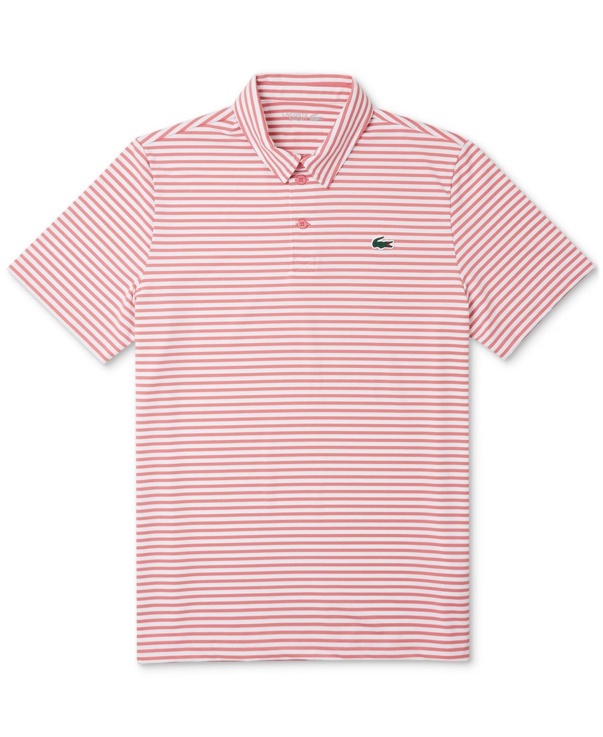 Men's Short Sleeve Striped Performance Polo Shirt Product Image