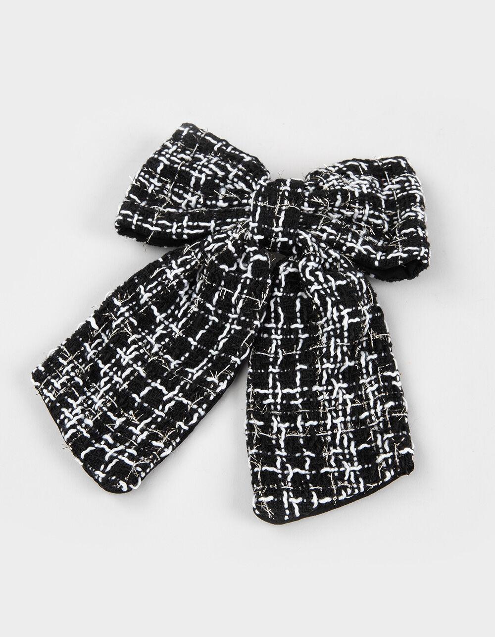 FULL TILT Oversized Plaid Bow Clip Product Image