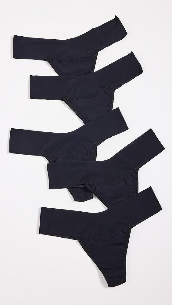 Hanky Panky Breathe Natural Thong 5 Pack | Shopbop Product Image