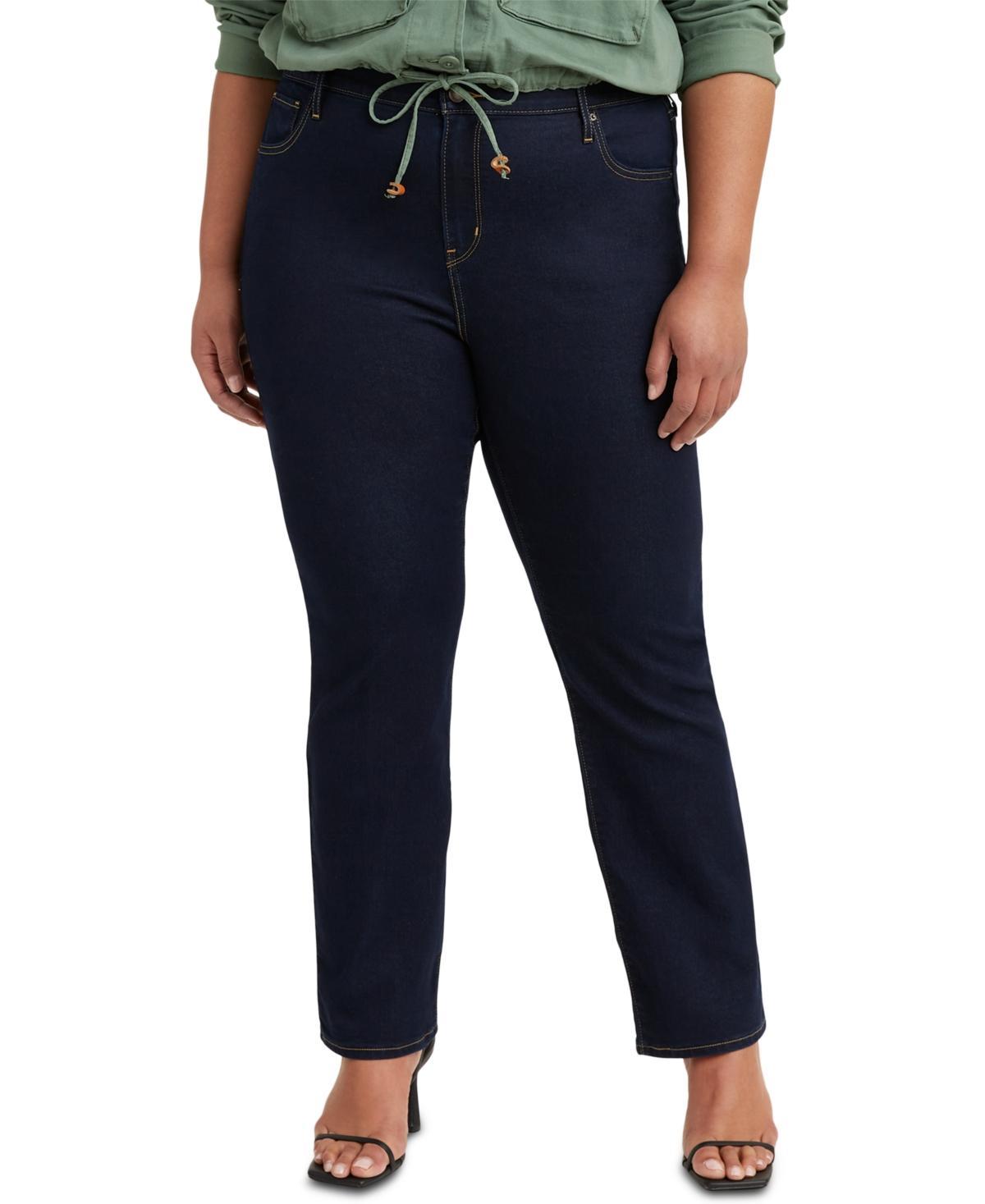 Levis Plus Size 724 High Waisted Straight Leg Denim Jeans Product Image