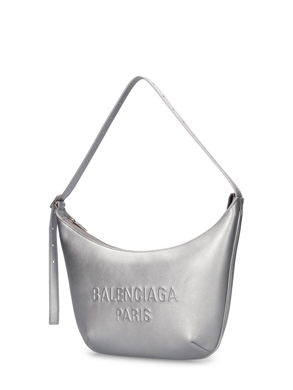 BALENCIAGA Mary Kate Sling Schultertasche -  - Leder - Silber In Silver Product Image