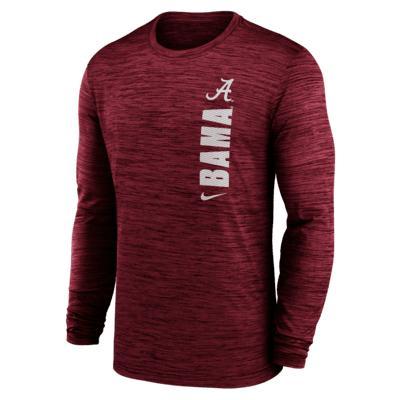 Alabama Crimson Tide Sideline Velocity Men's Nike Dri-FIT College Long-Sleeve T-Shirt Product Image