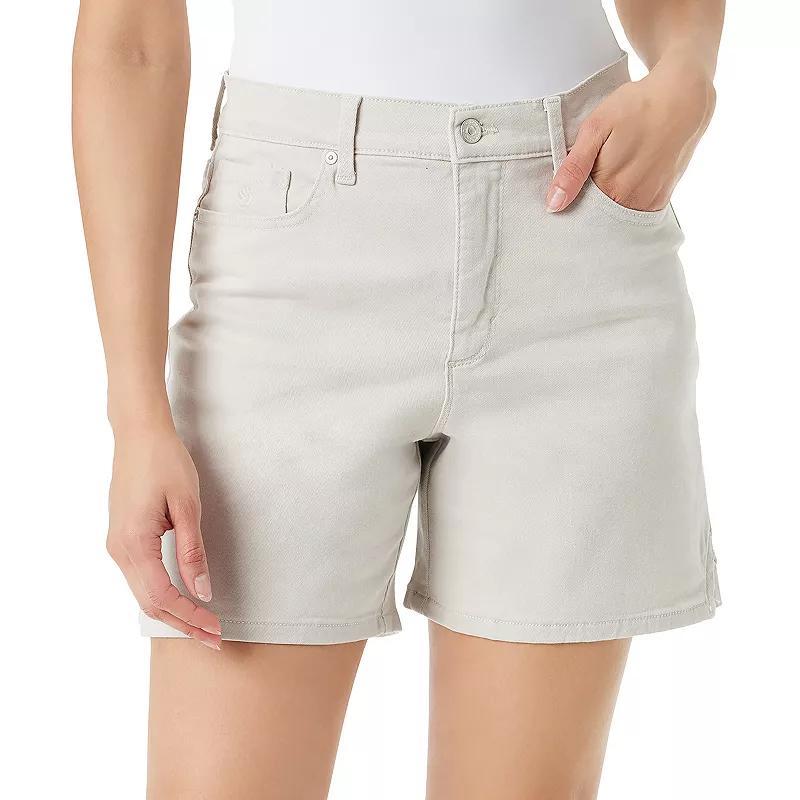 Womens Gloria Vanderbilt Amanda Shorts Lt Beige Product Image