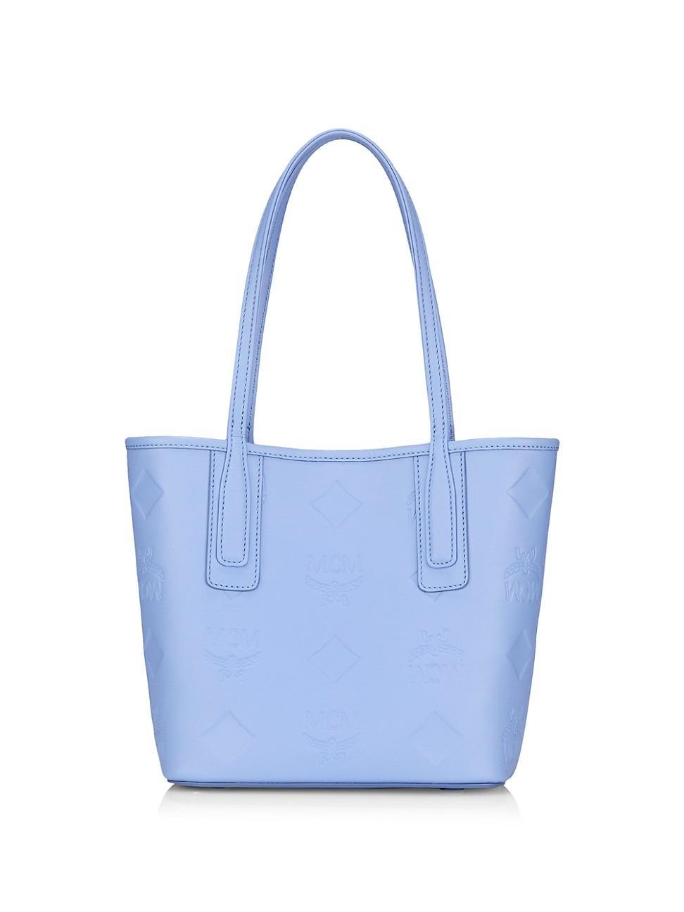 Womens Liz Monogram-Embossed Leather Shopper Tote Bag Product Image