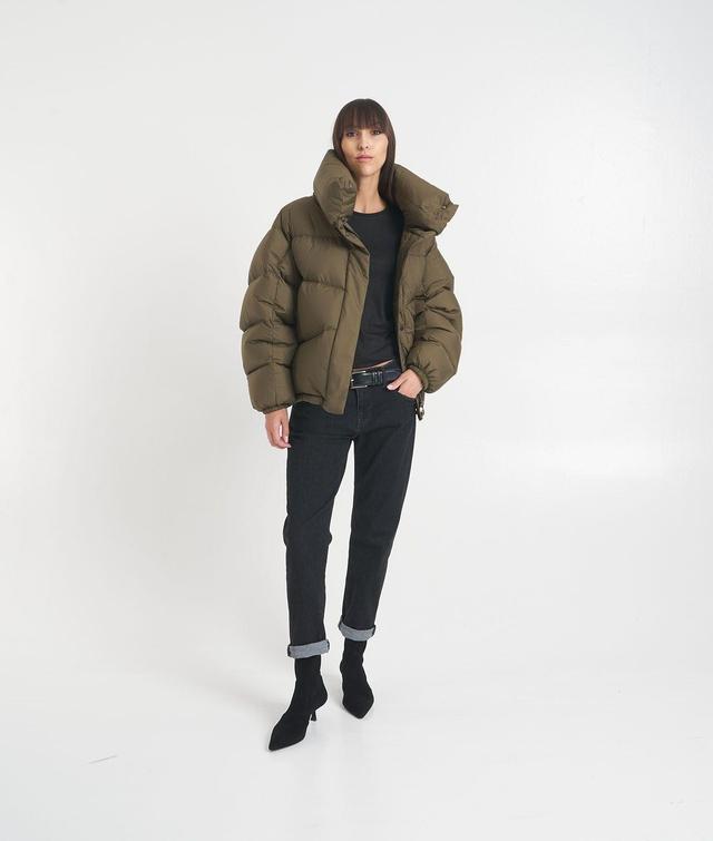 Down jacket with high collar Product Image