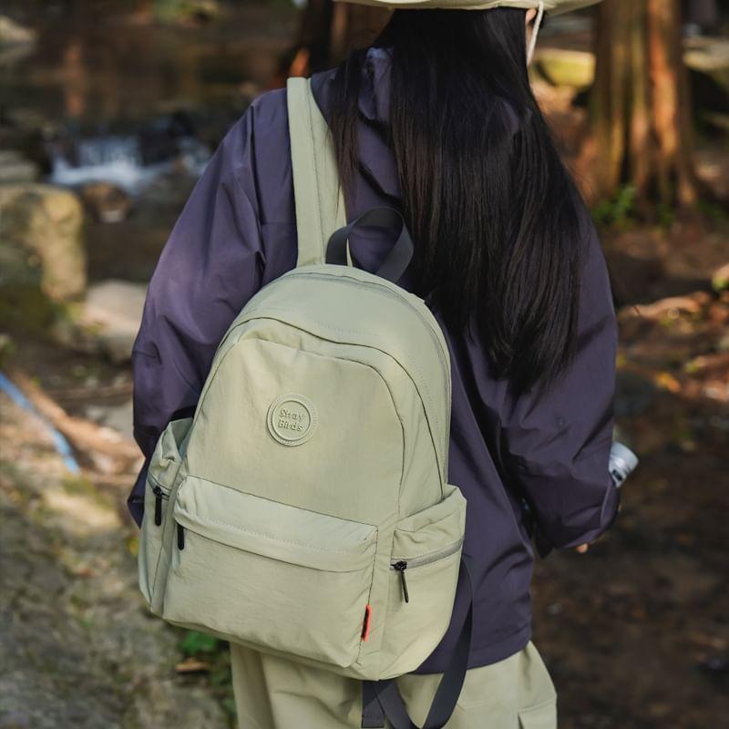 Lettering Multi-Pocket Backpack Product Image