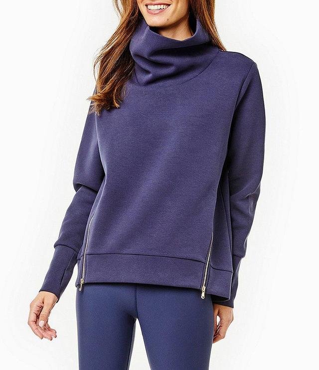 Addison Bay Everyday Mock Neck Zip Hem Pullover Product Image