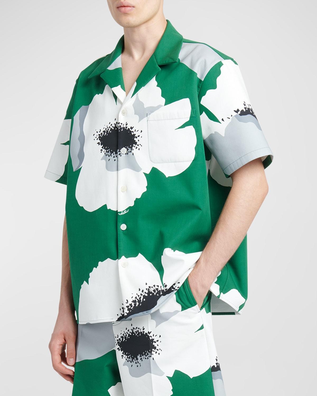 Mens Flower Portrait Camp Shirt Product Image