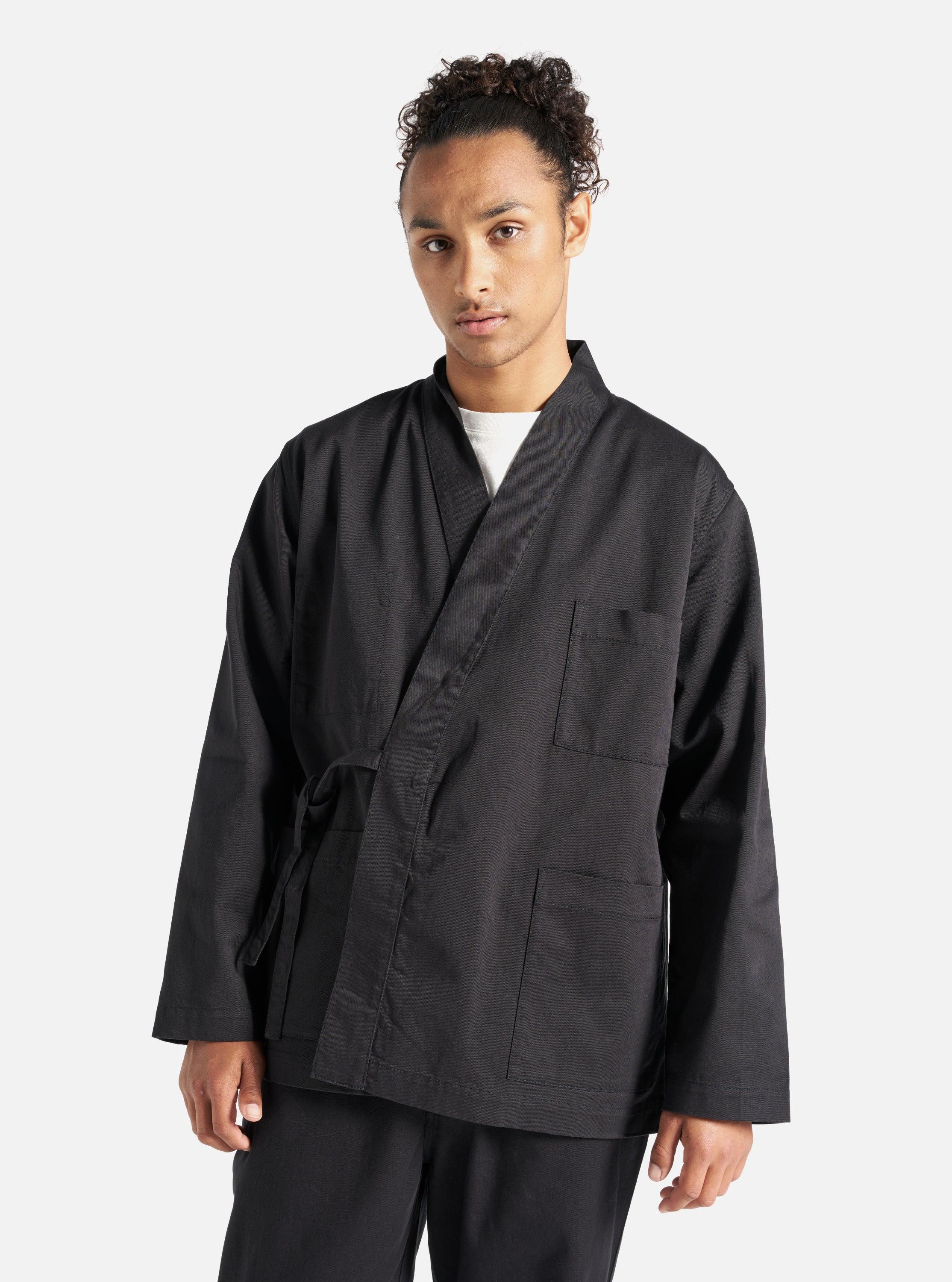 Universal Works Kyoto Work Jacket in Black Twill Product Image