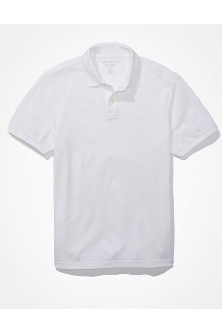 AE Super Soft Legend Pique Polo Shirt Mens White M Tall Product Image