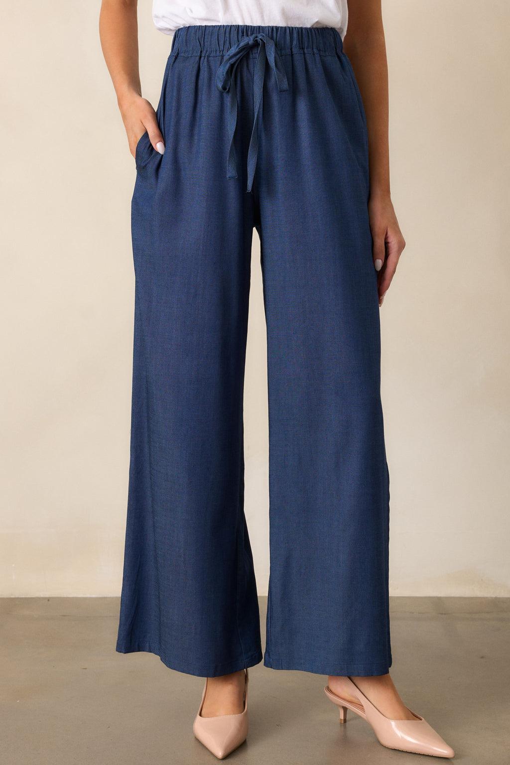 Moonlight Blues Dark Chambray Pants Product Image