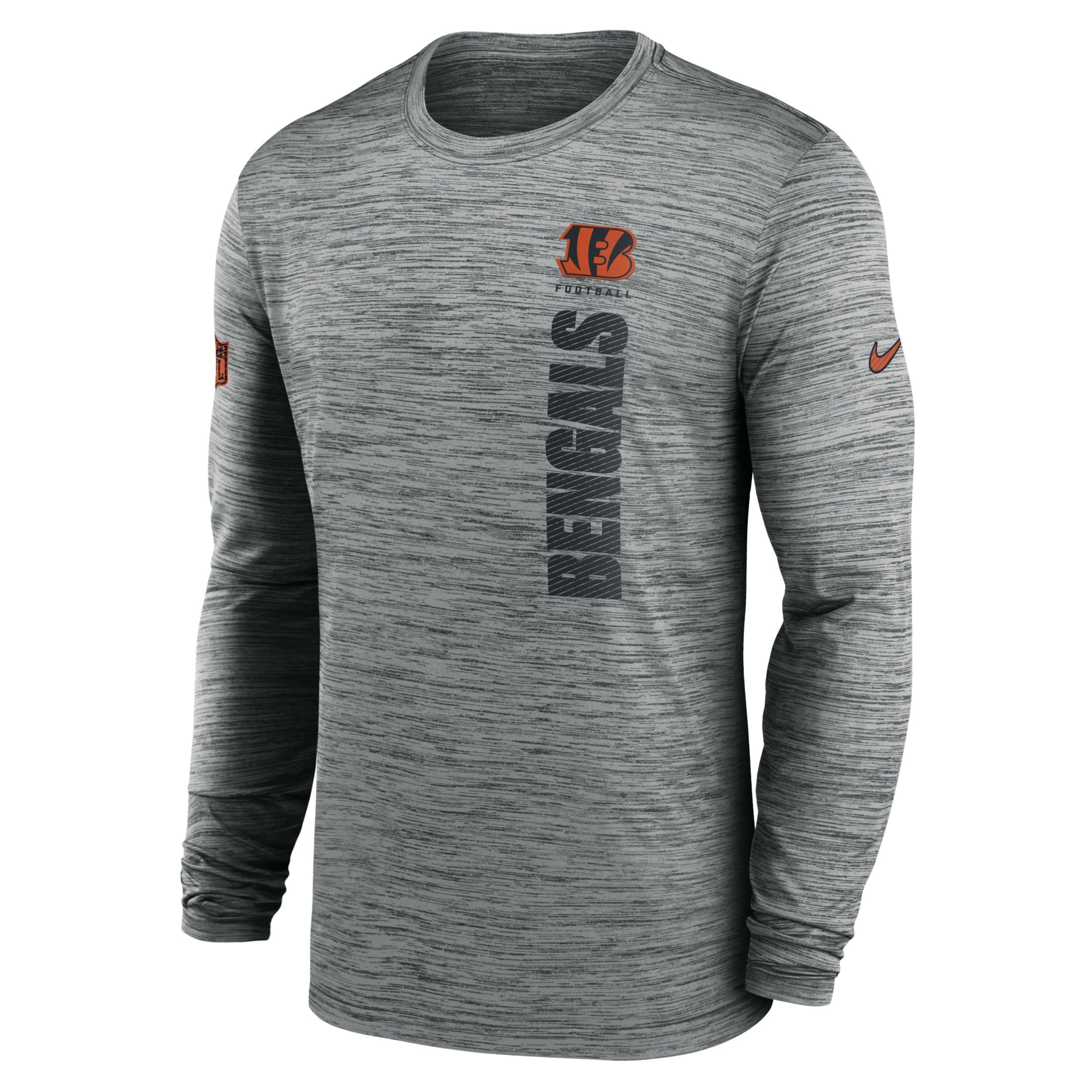 Cincinnati Bengals Sideline Velocity Nike Mens Dri-FIT NFL Long-Sleeve T-Shirt Product Image