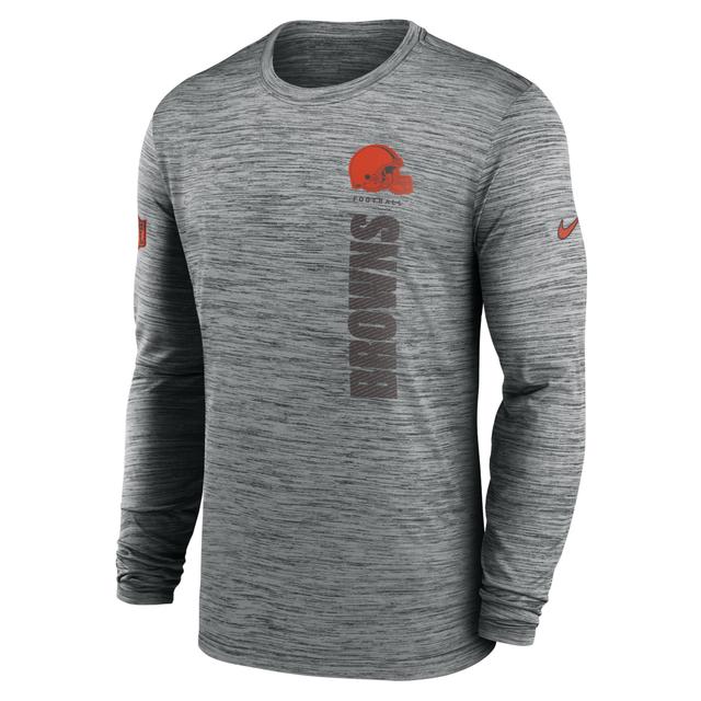 Cleveland Browns Sideline Velocity Nike Men's Dri-FIT NFL Long-Sleeve T-Shirt Product Image