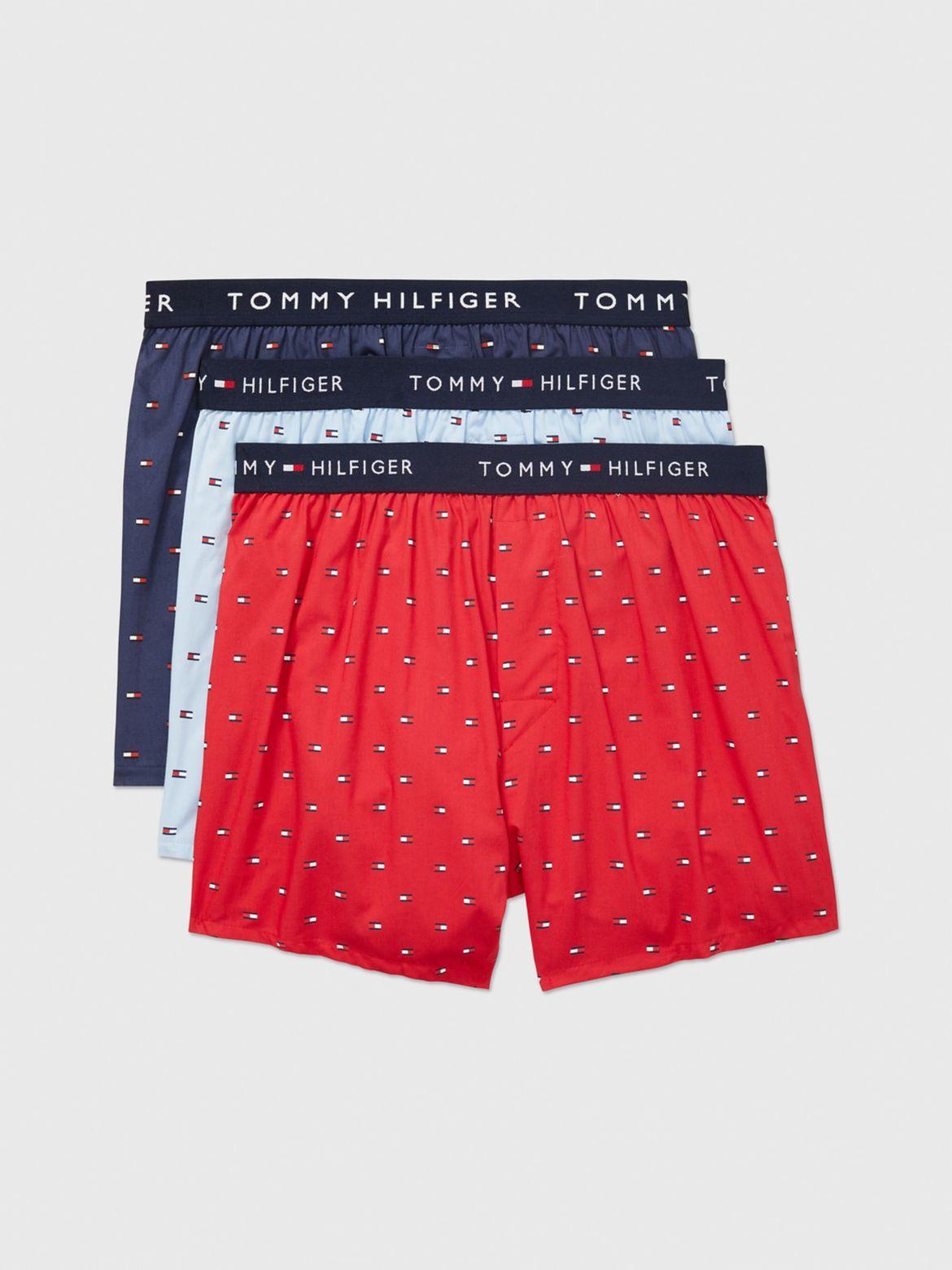 Tommy Hilfiger Men's Cotton Classics Slim Fit Woven Boxer 3-Pack Product Image