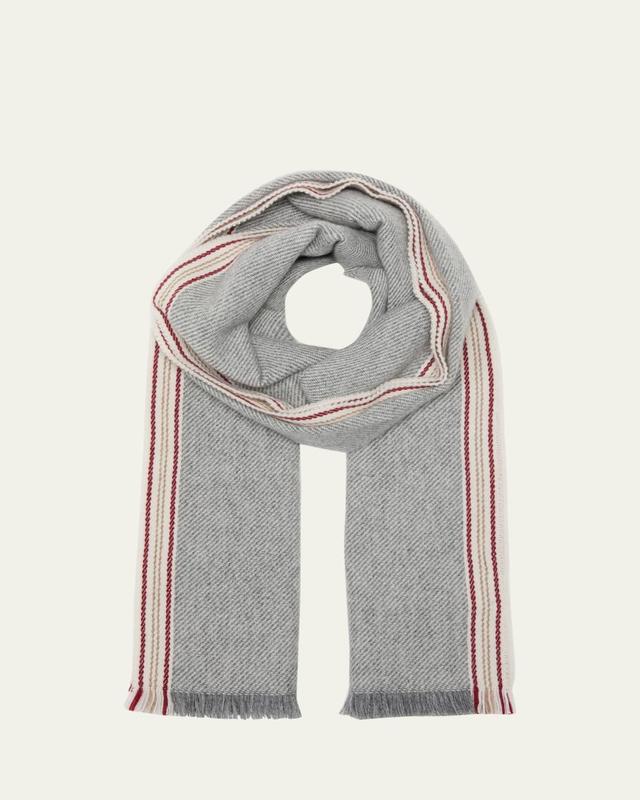 Mens Cashmere Stripe Scarf Product Image