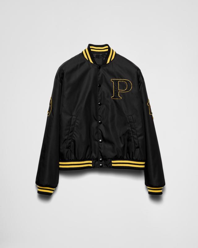 Re-Nylon bomber jacket with patch Product Image