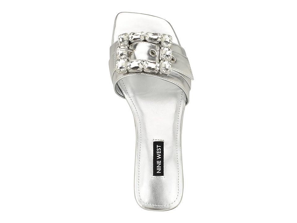 Nine West Matter Slip-on Embellished Womens Flat Sandals Product Image