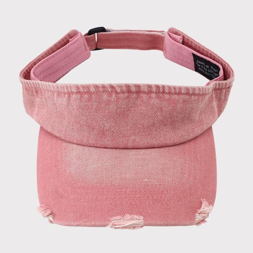 Washed Distressed Denim Visor Product Image