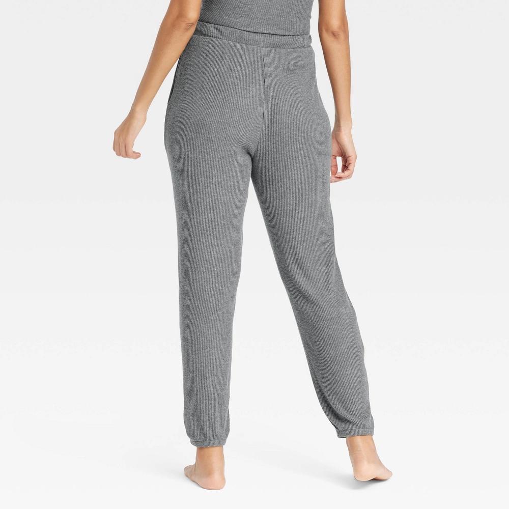 Womens Cozy Ribbed Jogger Pants - Auden Dark M Product Image