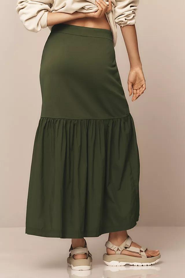 Daily Practice by Anthropologie Drop-Flounce Maxi Skirt Product Image