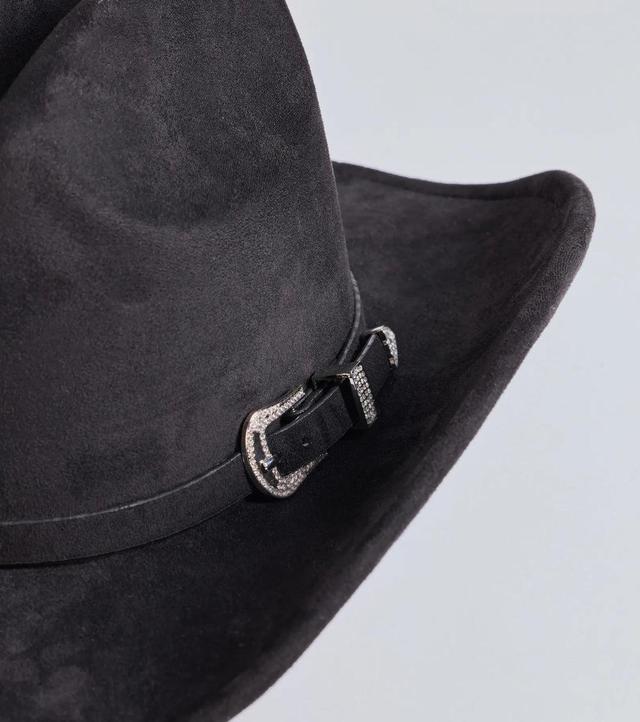 Glam Western Vibe Rhinestone Buckle Strap Cowboy Hat Product Image