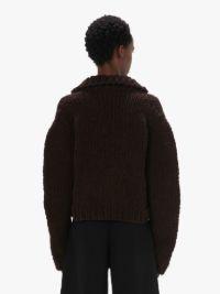 CROPPED CHENILLE CARDIGAN in brown | JW Anderson US  Product Image