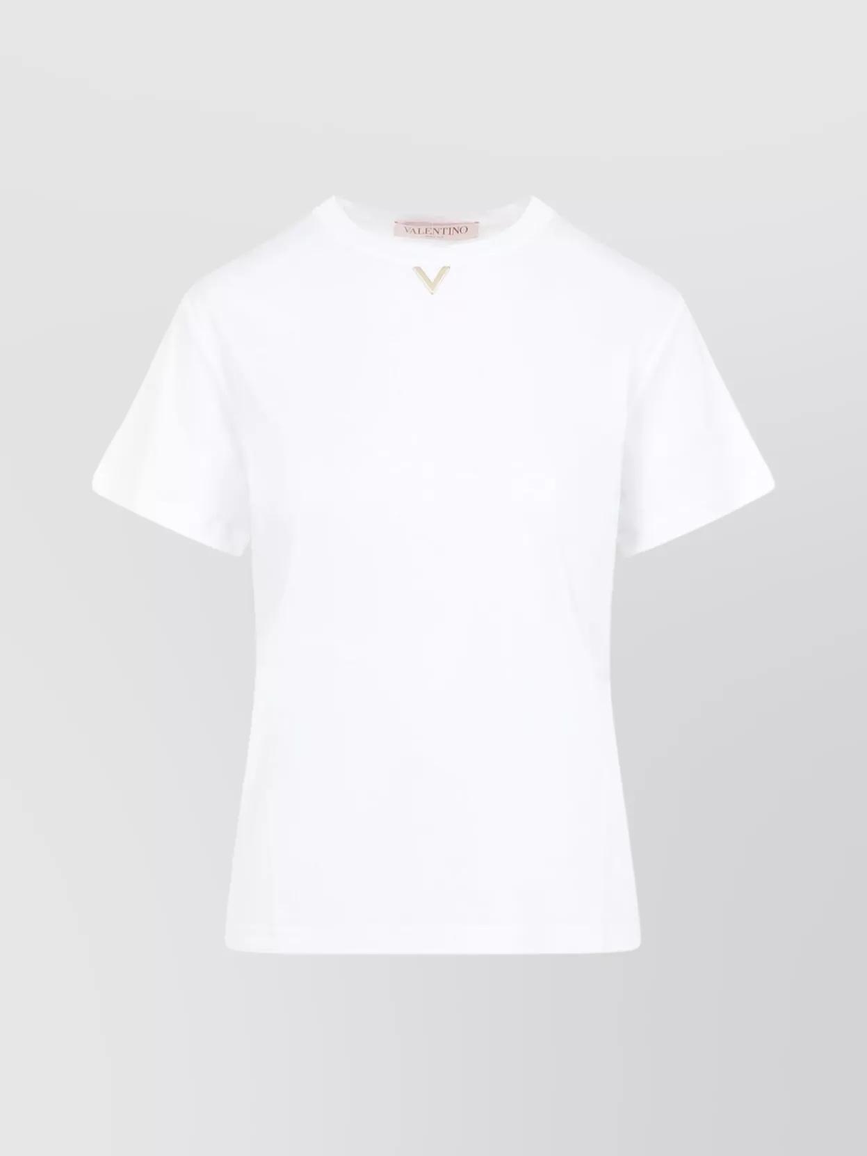 VALENTINO White Logo Detail T-shirt Product Image