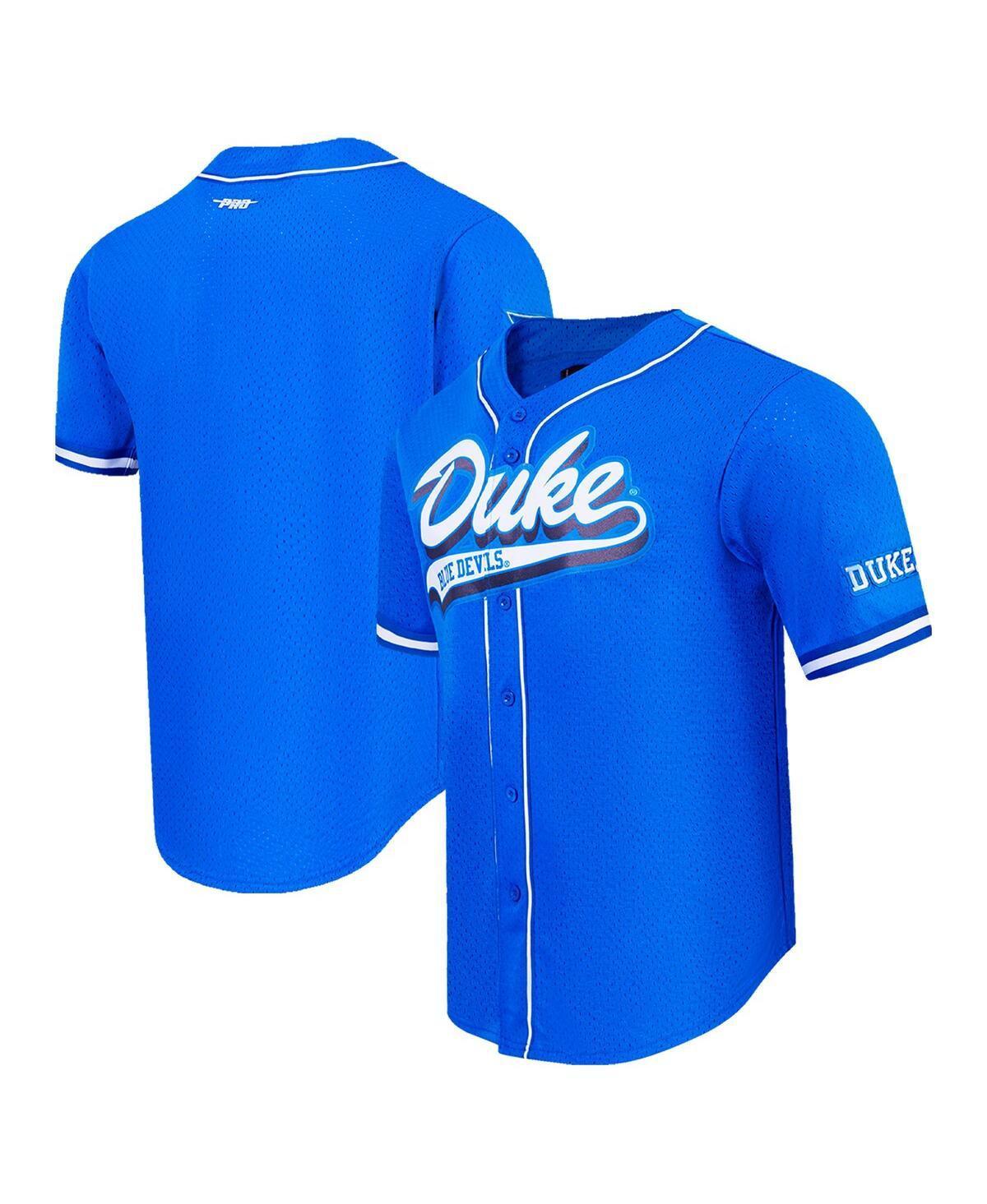 Mens Pro Standard Royal Duke Blue Devils Mesh Full-Button Replica Baseball Jersey - Royal Product Image